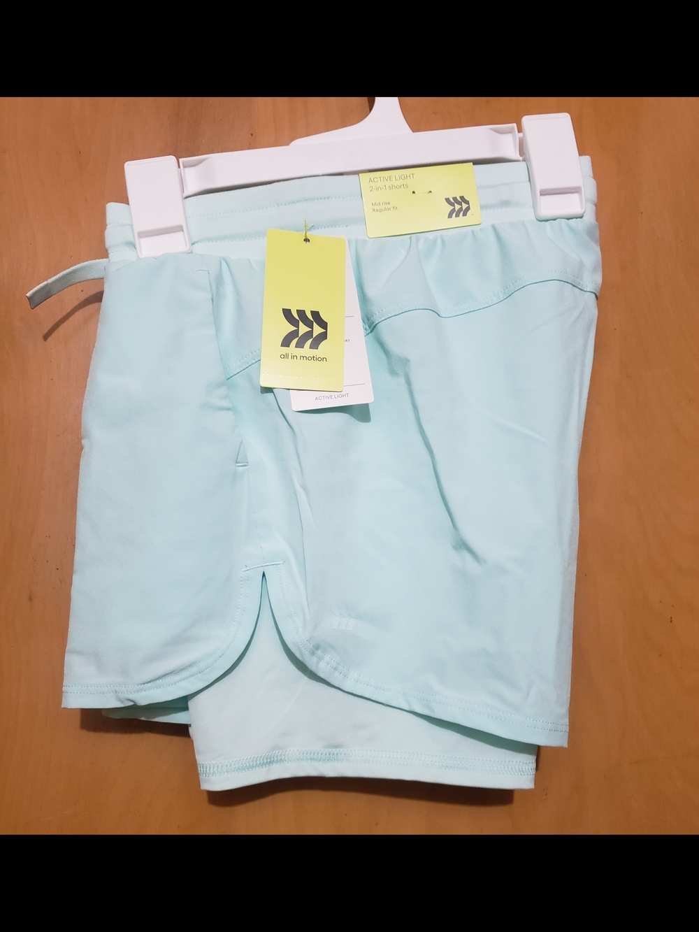 all in motion Light Teal Green 2 In 1 Athletic Shorts